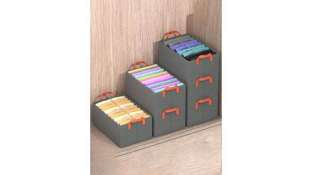 Kuber Industries Grey 6 Pcs Drawer Organisers