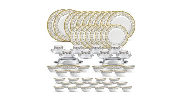 La Opala Sovrana Collection Opal Glass Traditional Dinner Set