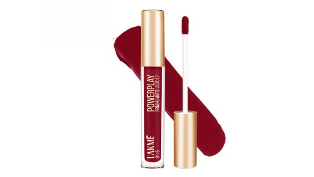 Lakme 9to5 Powerplay Priming Matte Liquid Lip Color With Vit E 4.2ml - Deep maroon MR4