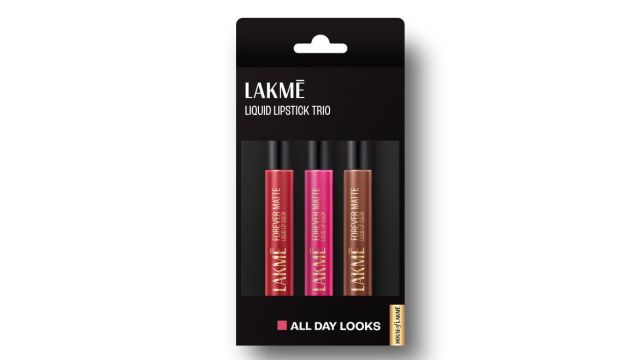 Lakme Forever Matte Long Stay Light-Weight Liquid Lipstick Trio 16.8ml - All Day Looks