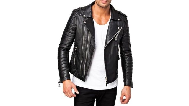 Leather Jacket For Men Black Biker