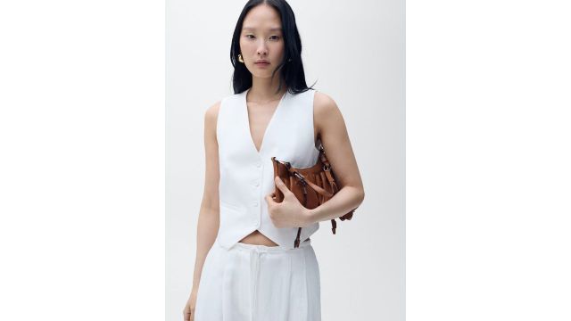 MANGO Suit Crop Waistcoat
