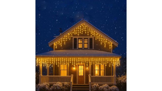 MIRADH Plastic LED Icicle Christmas Lights