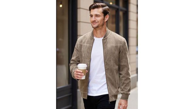 Mast & Harbour Men Mock Collar Open Front Jacket