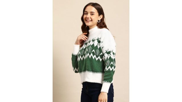 Mast & Harbour Printed Pullover Sweaters
