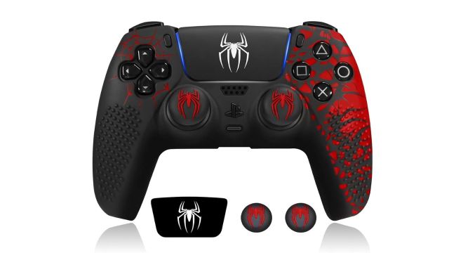 Meyaar Anti‑Slip PS5 Controller Skin (Spider‑Man Theme)