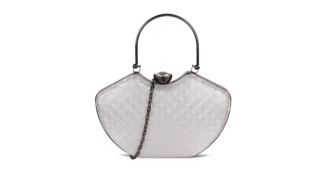 Mochi Textured Box Clutch (Silver)