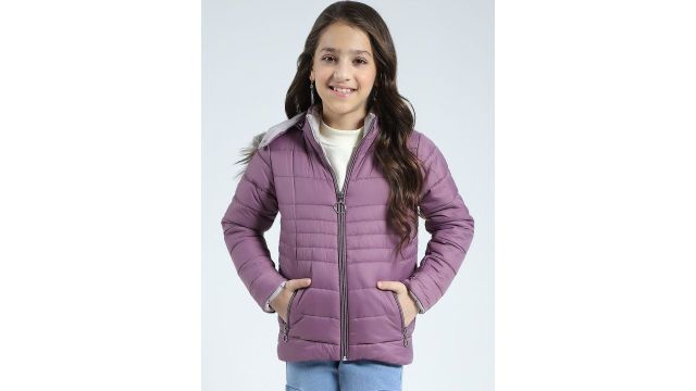 Monte Carlo Girls Striped Puffer Jacket