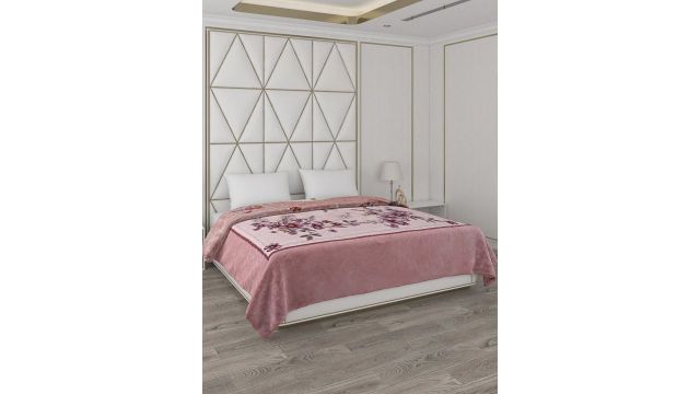 Monte Carlo Pink & Purple Floral Heavy Winter Blanket