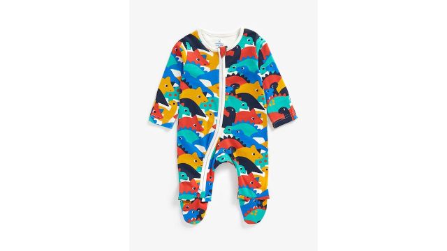 Mothercare Boys Multicolour Pure Cotton Full Sleeves Sleepsuit