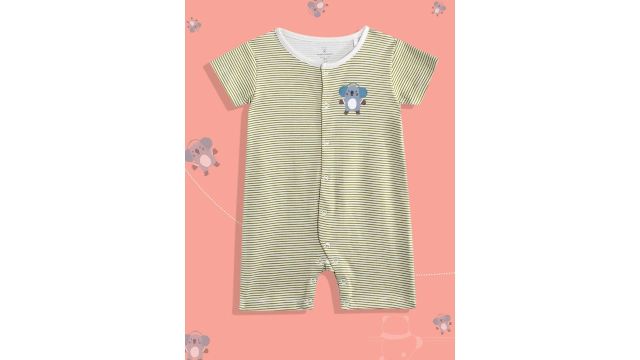 Mothercare Infants Striped Pure Cotton Romper