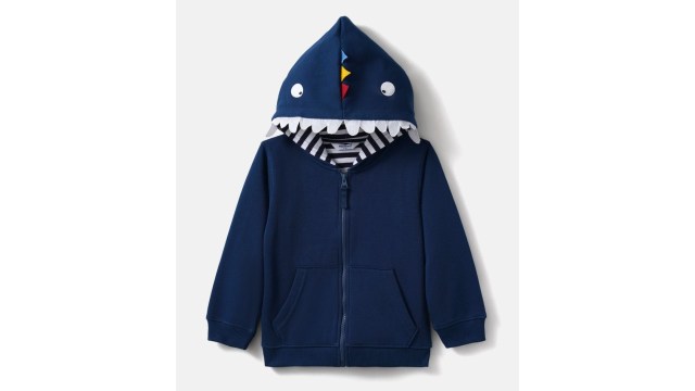 Nauti NatiBoys Solid Blue Full Sleeves Zipper Fleece Hoodie