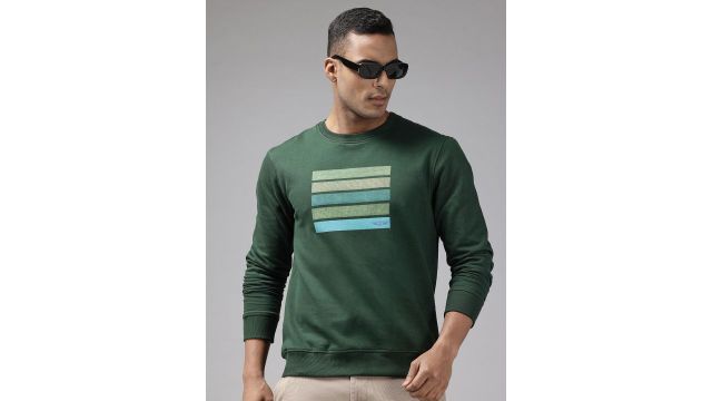 Park Avenue Stripe Detail Round Neck Sweatshirt