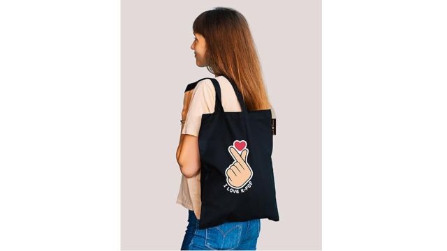 Peach Blossom Van Gogh Printed Cotton Tote