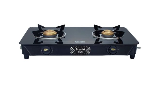 Preethi Alya 2 Burner Glass Top Gas Stove