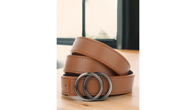 Provogue Women Double Ring Buckle Design Formal Belt