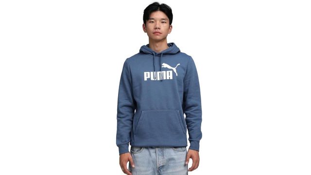 Puma Cotton Men Ess Big Logo Hooded Neck Hoodie