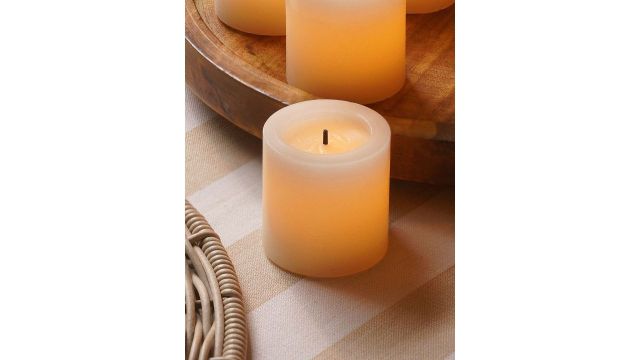 Pure Home and Living Off White 4 Pieces LED Candle Tea Light Candles