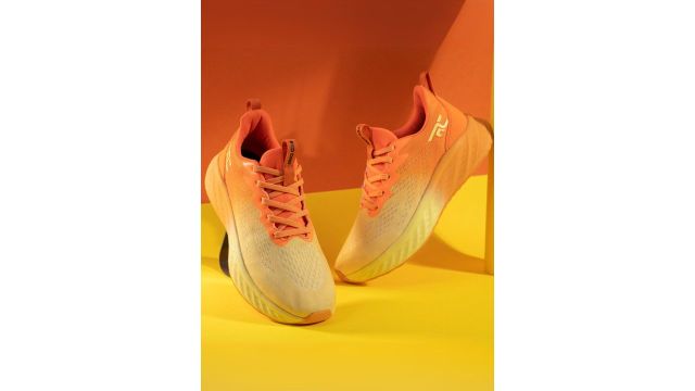 Red Chief Men Mesh Running Non‑Marking Shoes (Orange)