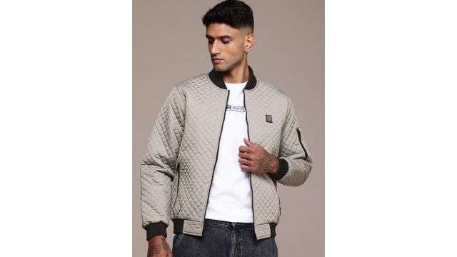 Roadster The Life Co. Stand Collar Quilted Jacket