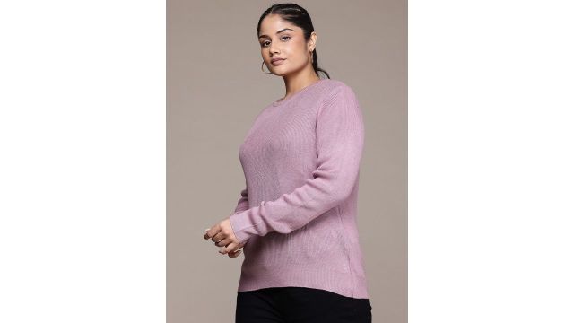 Roadster The Lifestyle Co. Plus Size Acrylic Ribbed Sweater