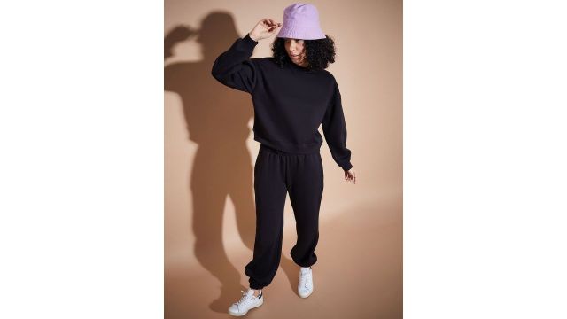 SASSAFRAS BASICS Women Relaxed Fit Mid-Rise Fleece Joggers