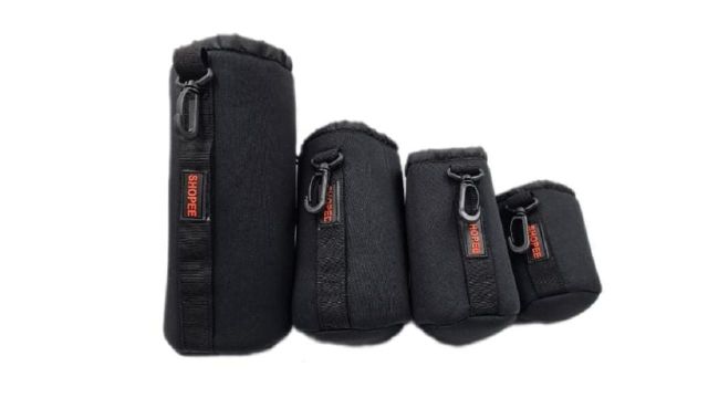 SHOPEE 4‑Pack Neoprene Lens Pouch Set (S/M/L/XL)