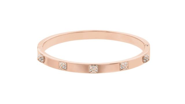 SWAROVSKI White & Rose Gold-Plated Tactic Bangle