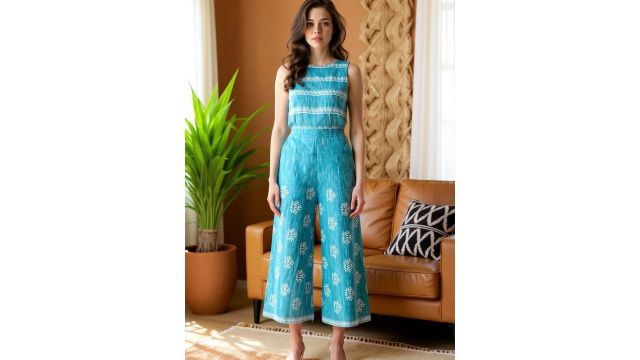SZN Printed Culotte Jumpsuit