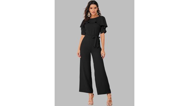 SZN Women Solid Jumpsuit With Matching Belt
