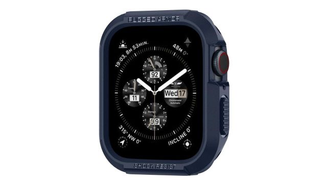 Spigen Rugged Armor Case for Apple Watch (Navy Blue)