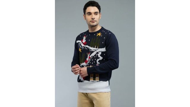 Style Quotient Men Fair Isle Printed Pullover