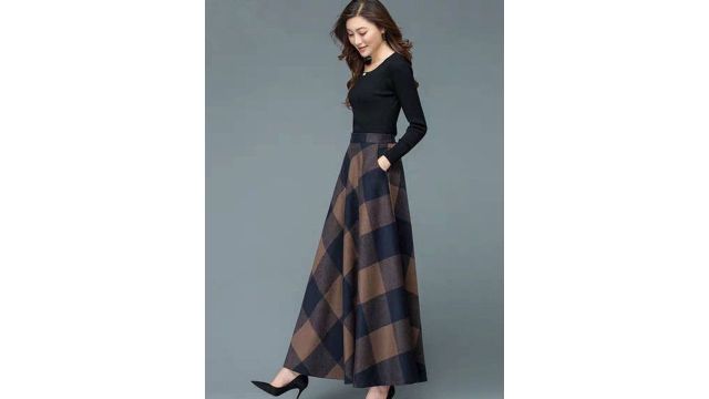 StyleCast Printed Flared Maxi Skirt