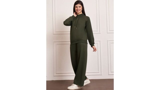StyleStone Women High Neck Tracksuit (Fleece)
