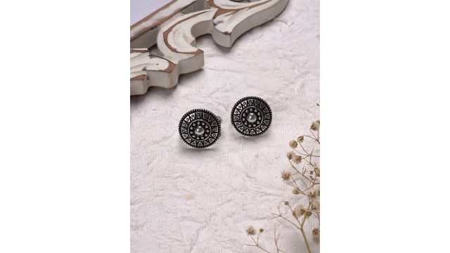 TEEJH Set Of 2 Oxidised Silver-Plated Adjustable Toe Rings