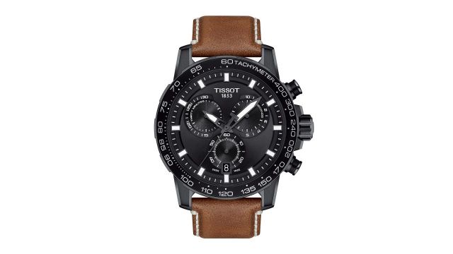 TISSOT Men Supersport Chrono T125.617.36.051.01 (Black dial, brown leather)