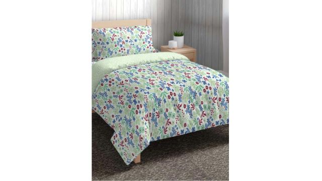 The Happy Pod Floral Pure Cotton Single Set (with Comforter)