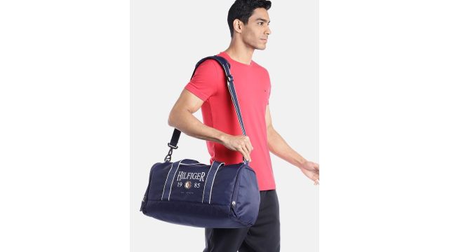 Tommy Hilfiger Unisex Brand Logo Printed Duffel Bag