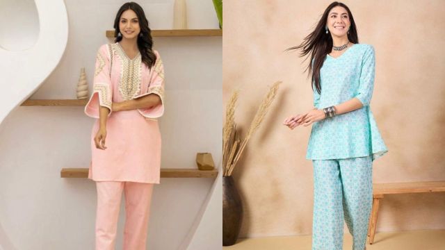 Top women’s V-neck ethnic co-ords to consider