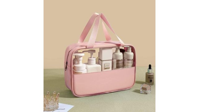 Travel Toiletry Pouch (Clear, 3‑Pack)