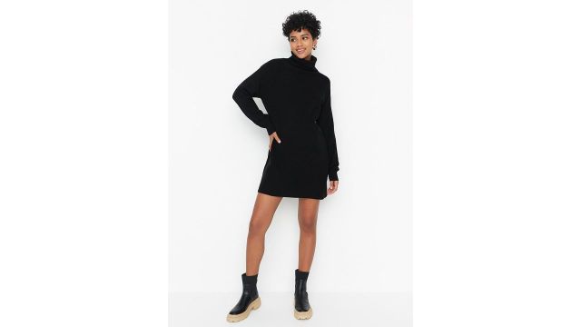 Trendyol Black Mini Sweater Dress