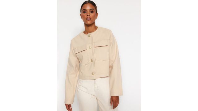 Trendyol Round Neck Tailored Jacket
