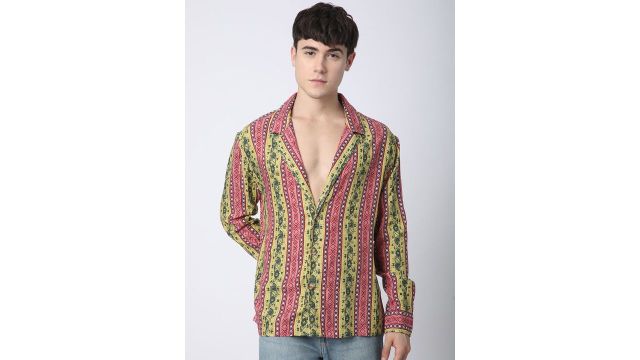 VASTRADO Men Classic Printed Oversized Shirt