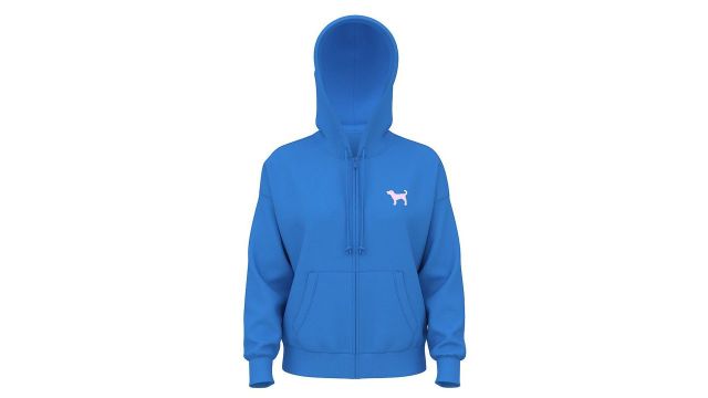 Victoria's Secret Women Campus Solid Hooded Long Sleeves Sweatshirt