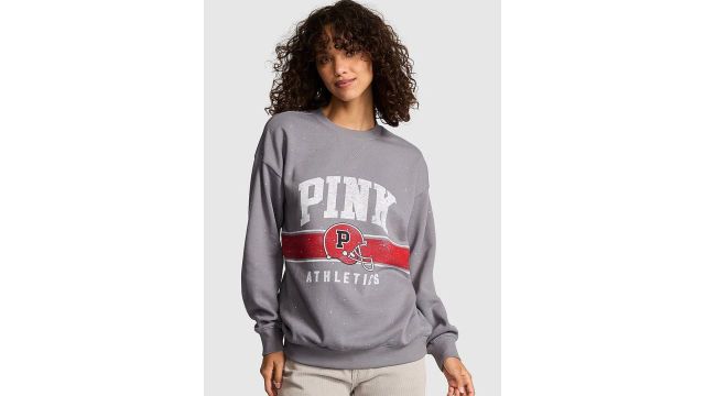 Victoria's Secret Women Graphic Printed Round Neck Oversized Sweatshirt