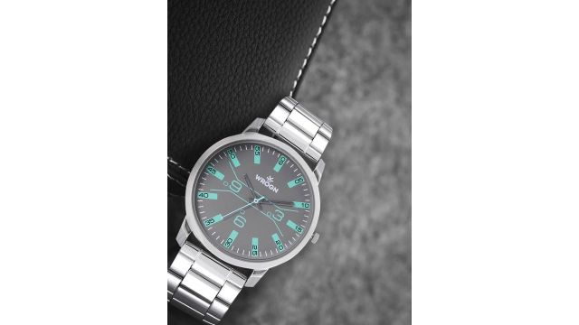 WROGN Men Grey Dial & Silver Toned Stainless Steel Analogue Watch WRG00041F