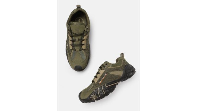 Woodland Men Textured Nubuck Trekking Shoes