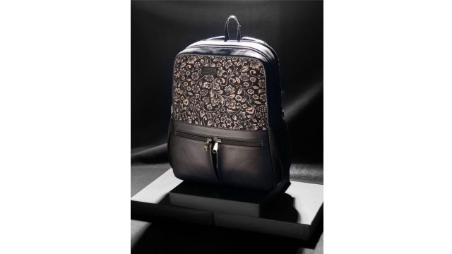 ZOUK Women Floral Vegan Leather Backpack (Compression Straps, Up to 16")