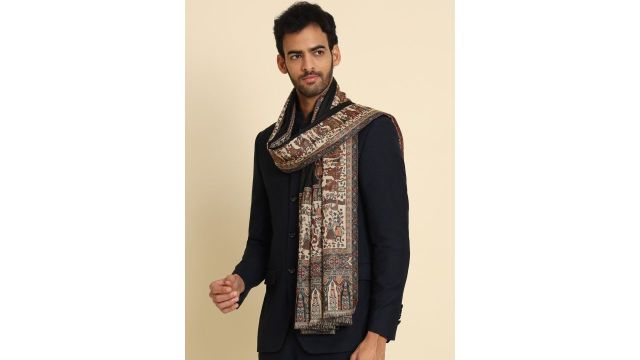 Zamour Men Kashmiri Woven Kani Royal Shawl