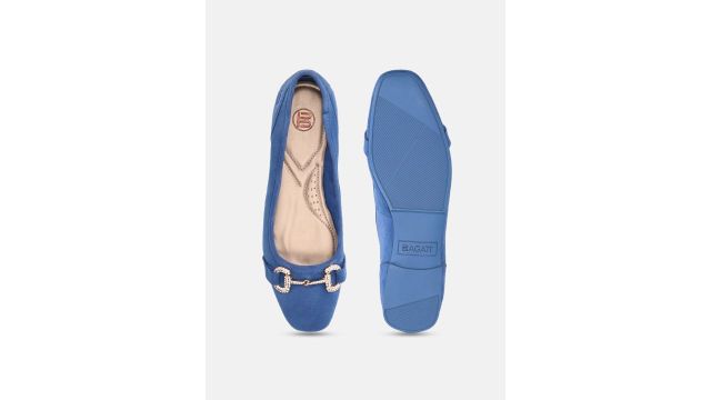 BAGATT Amalia Buckle Detailed Suede Ballerinas